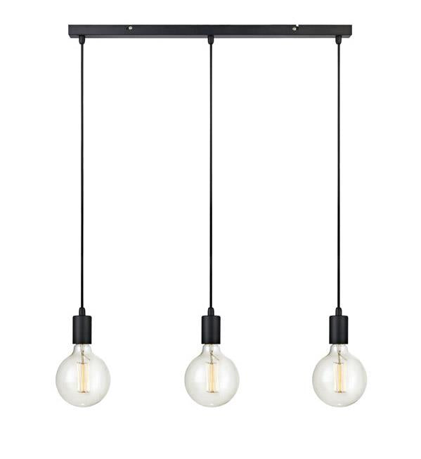 Markslöjd Pendelleuchte Sky 3L – 68 × 160 cm, 180 W, dimmbar, schwarz, 3× E27, Leuchtmittel exkl.