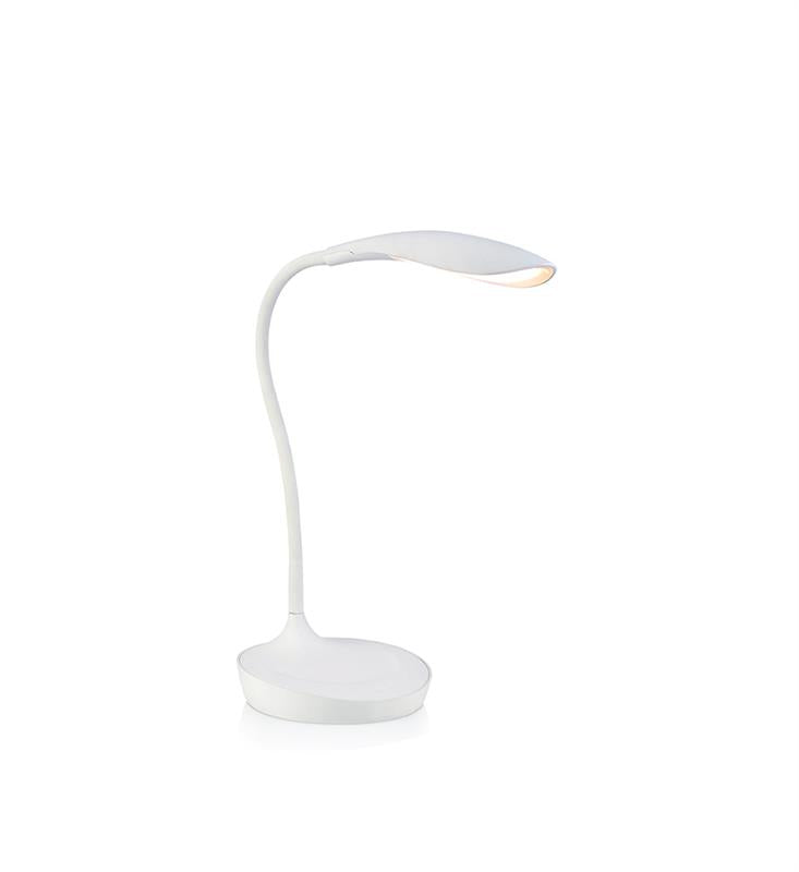 Markslöjd Tischleuchte Swan – 378 lm, 4,6 W, 3000 K, dimmbar, USB, weiss