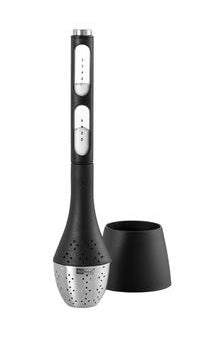 AdHoc SANTEA T11 – Teesieb Ø 4 × 21,5 cm, Kunststoff, schwarz/silber