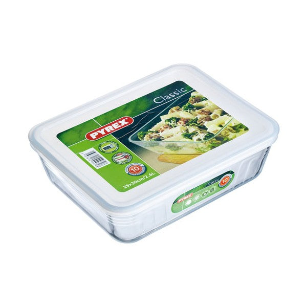 Pyrex Glasbehälter – 800 ml, Borosilikatglas, Transparent, mit Kunststoff-Deckel, ofenfest, spülmaschinenfest