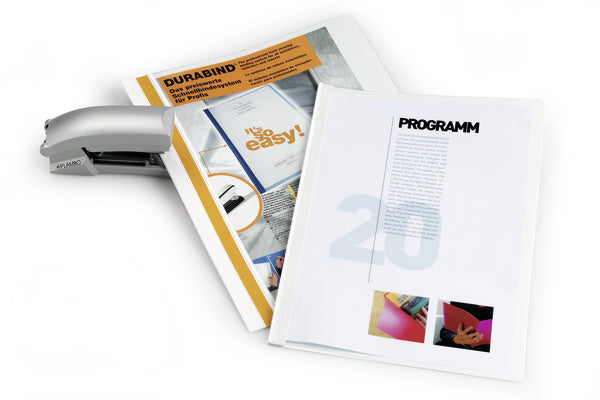 Durable Durabind Schnellhefter für A4, PVC, grau – transparenter Vorderdeckel – bis 30 Blatt