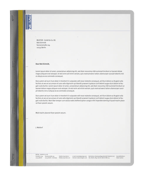 Durable Durabind Schnellhefter für A4, PVC, grau – transparenter Vorderdeckel – bis 30 Blatt