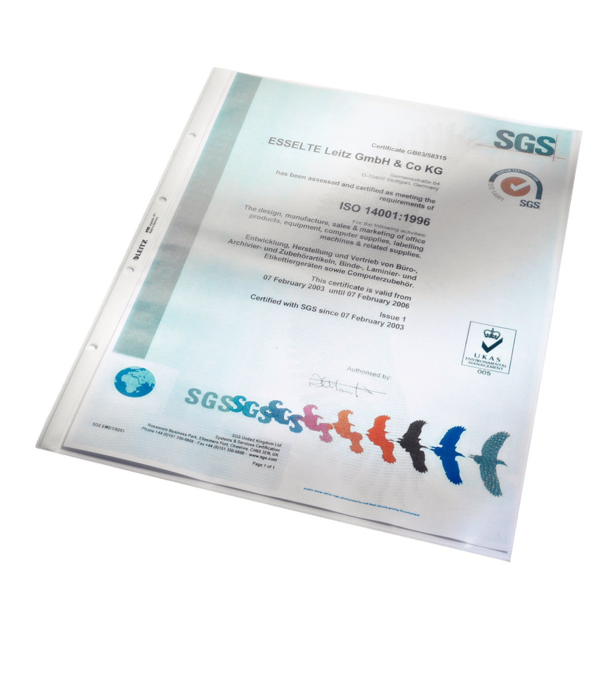 Leitz Prospekthülle A3 quer, 4-Loch, transparent – 50 Stück