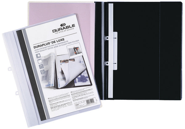 Durable DURAPLUS DE LUXE Sichtbuch 258907, für A4 – Kunststoff – Blau/Transparent