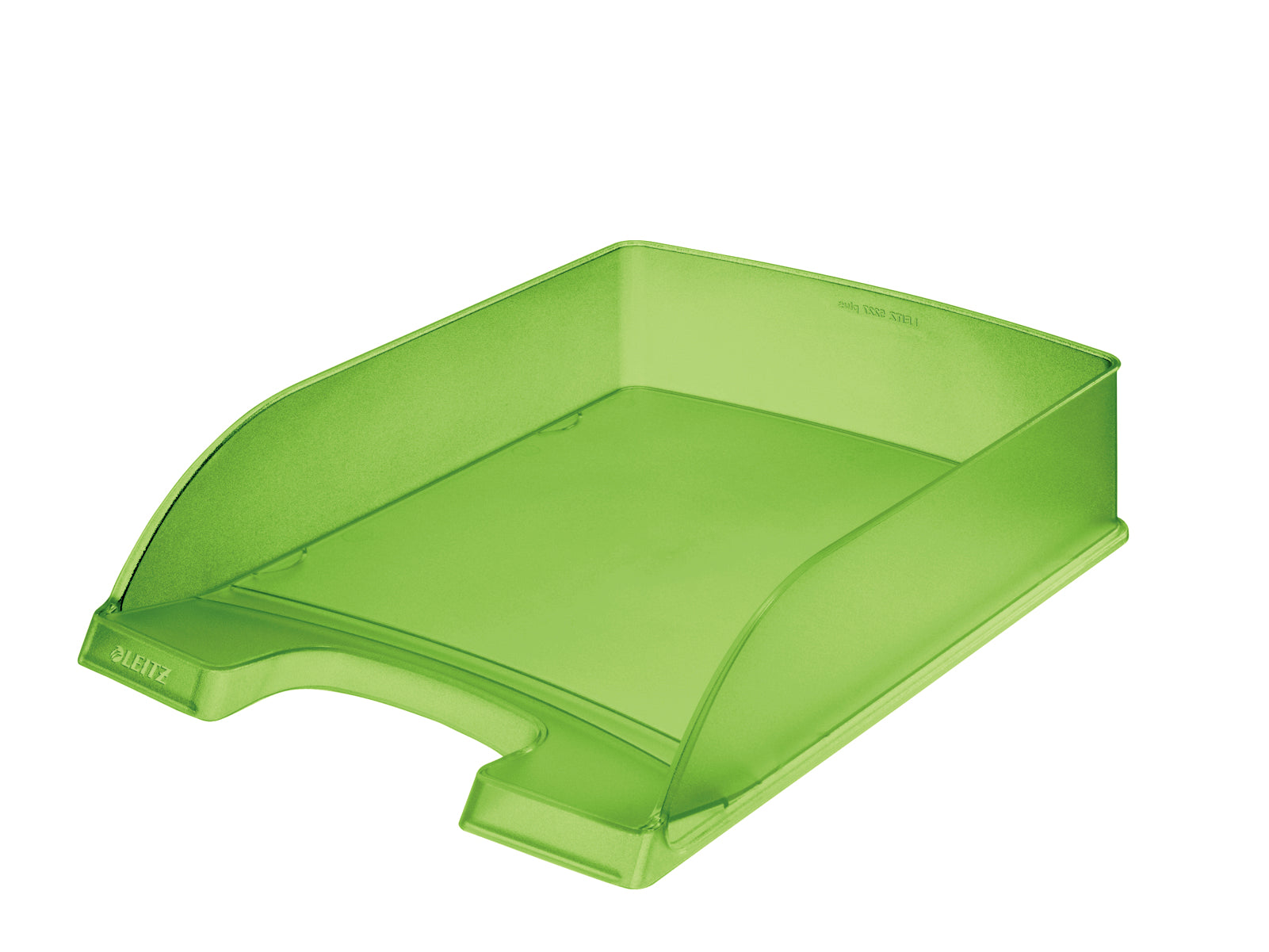 Leitz Briefkorb – mit Griffausschnitt, mit Beschriftungsfeld, matt, grün, B 255 × H 70 × T 357 mm