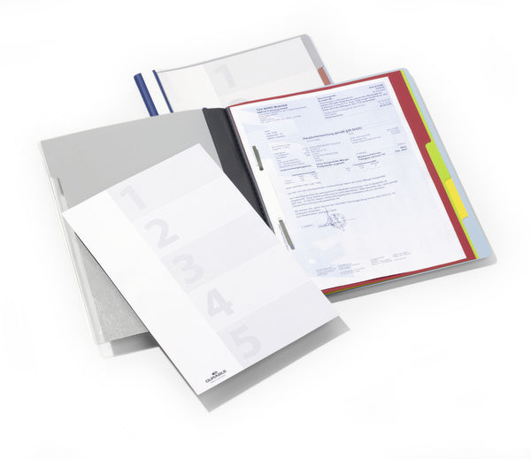 Durable Schnellhefter Divisoflex – A4, PP, blau, Beschriftungsfeld