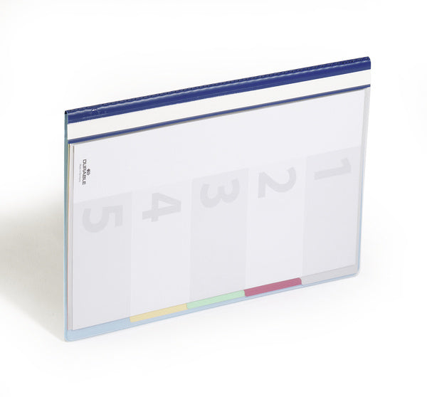 Durable Schnellhefter Divisoflex – A4, PP, blau, Beschriftungsfeld