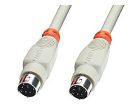 Lindy PS/2 Kabel PS/2 zu PS/2 – 1 m, geschirmt – Grau