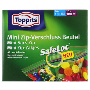 Toppits Verschlussbeutel 150 ml, 12 cm, 40 Stk., Polyethylen (PE)