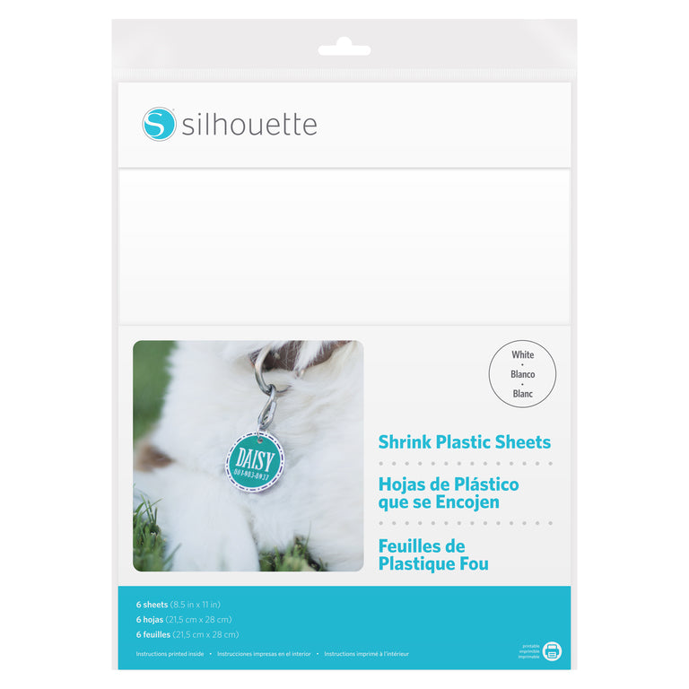 Silhouette Schrumpffolie – Weiss – 21,5 × 28,0 cm – für Silhouette Schneideplotter