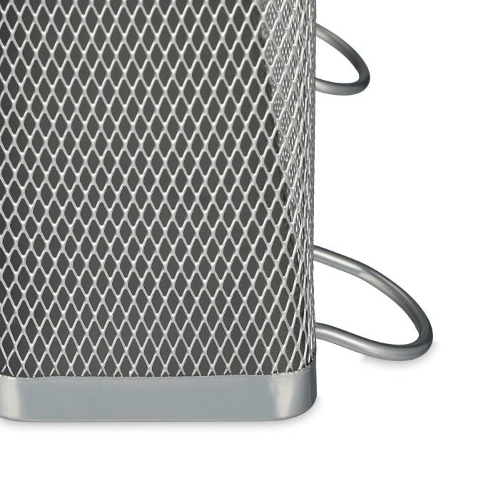 Relaxdays Schirmständer – Stahl, Silber, 30,5 × 15 × 54 cm
