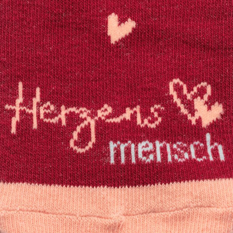 Sheepworld Zaubersocken Herzen – Grösse 36–40, Rot, 80% Baumwolle/15% Nylon/5% Elasthan