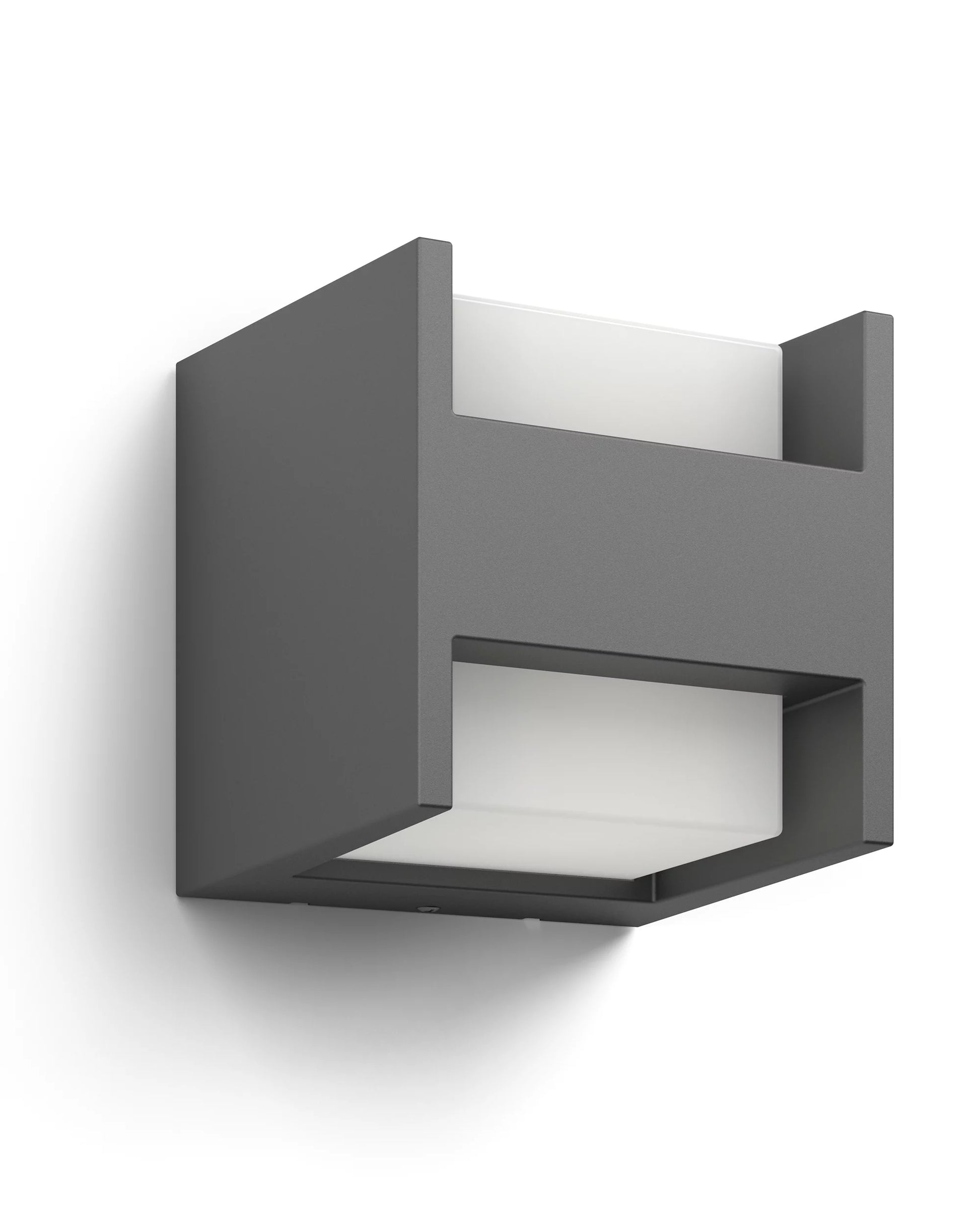 Philips by Signify Philips Aussenwandleuchte – Netzbetrieb – mit Bewegungsmelder, Dämmerungssensor – Anthrazit – Aluminium
