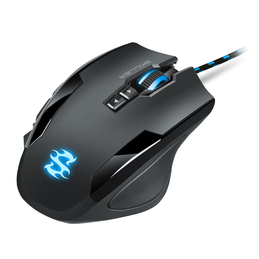 Sharkoon SKILLER SGM1 – Gaming-Maus – Kabelgebunden (USB-A), 10800 DPI, RGB-Beleuchtung, Rechts, Schwarz