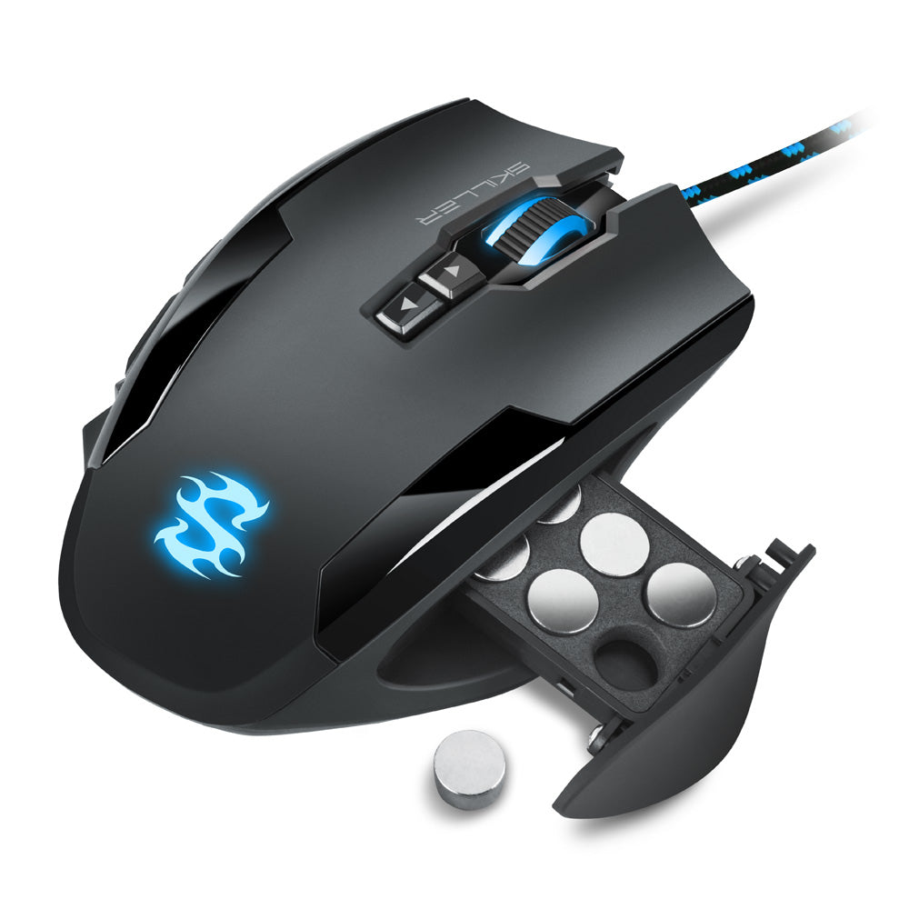 Sharkoon SKILLER SGM1 – Gaming-Maus – Kabelgebunden (USB-A), 10800 DPI, RGB-Beleuchtung, Rechts, Schwarz