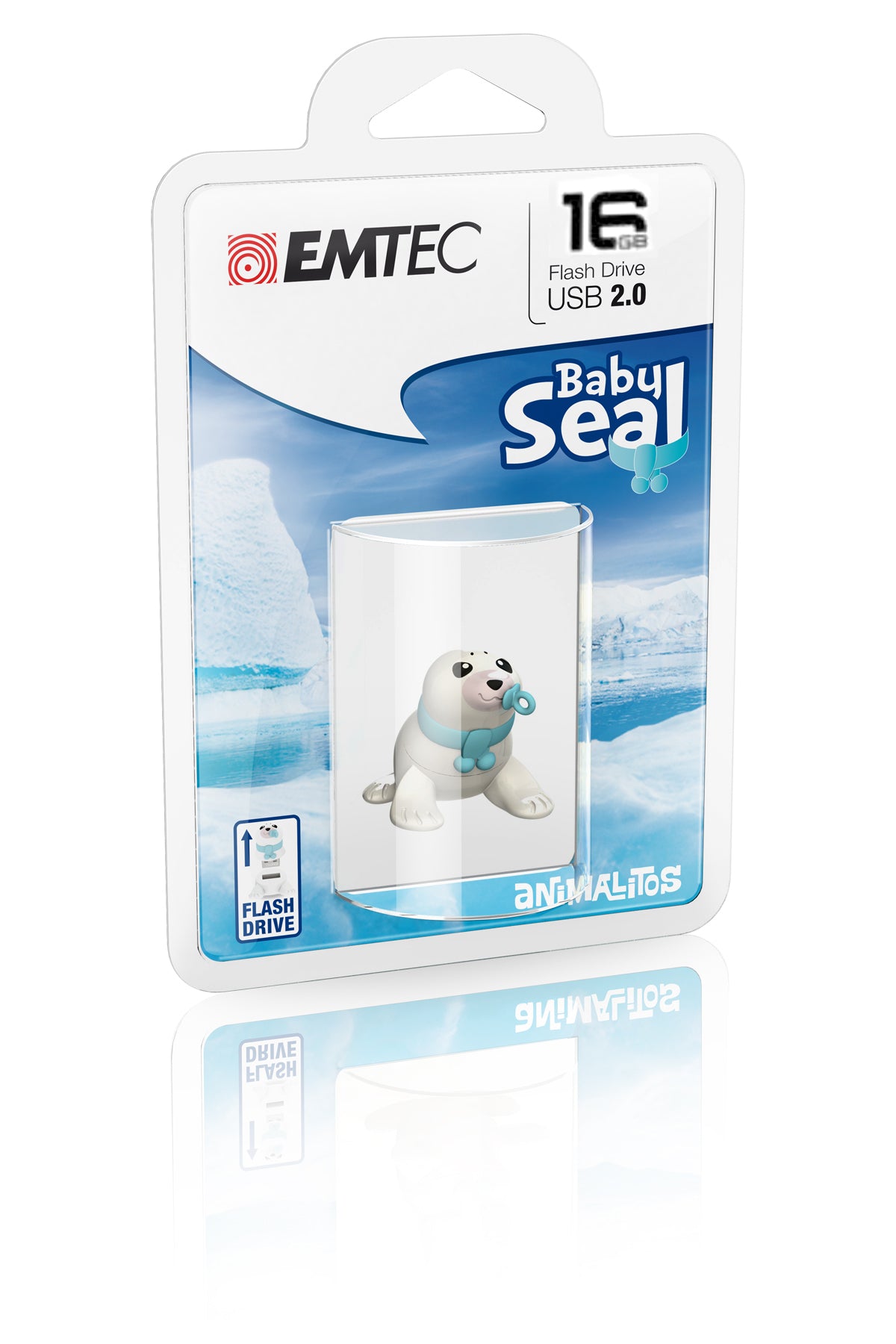Emtec Animalitos USB-Stick – 16 GB, USB 2.0, Baby Seal