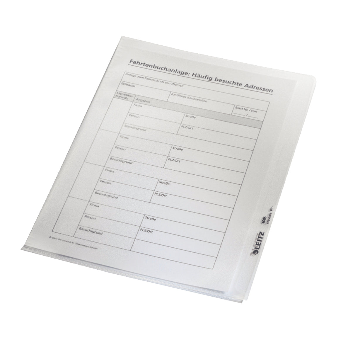 Leitz Sichtmappe A5 – 100 Hüllen, Transparent, PVC, 150 µm