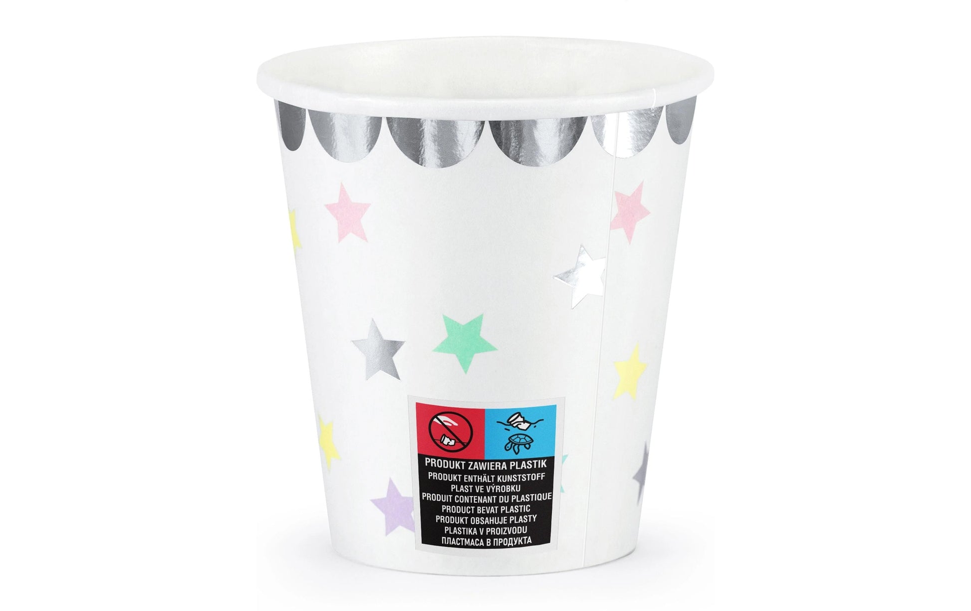 PartyDeco Becher, Papier/Karton – 1,8 dl, mehrfarbig – 6 Stk.