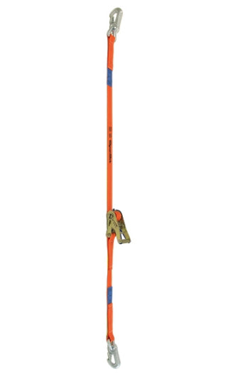 SpanSet Zurrgurt 5 m × 35 mm, Polyester, Orange, mit Ratsche und 2 Haken, Zurrkraft 2000 kg, für Anhänger