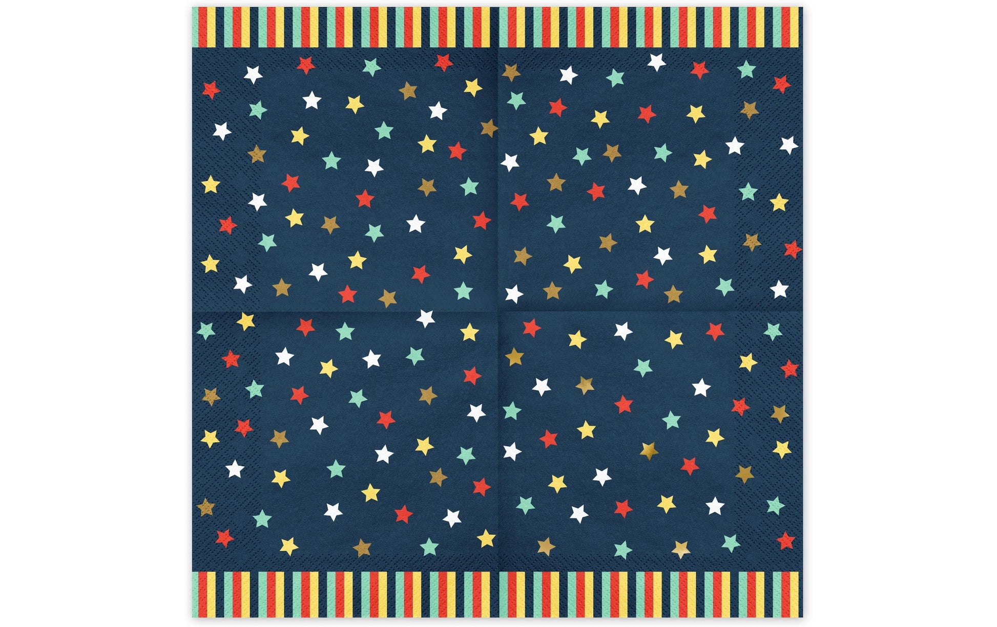 PartyDeco Servietten Stern Dunkelblau – 33 × 33 cm, 3-lagig – 12 Stück