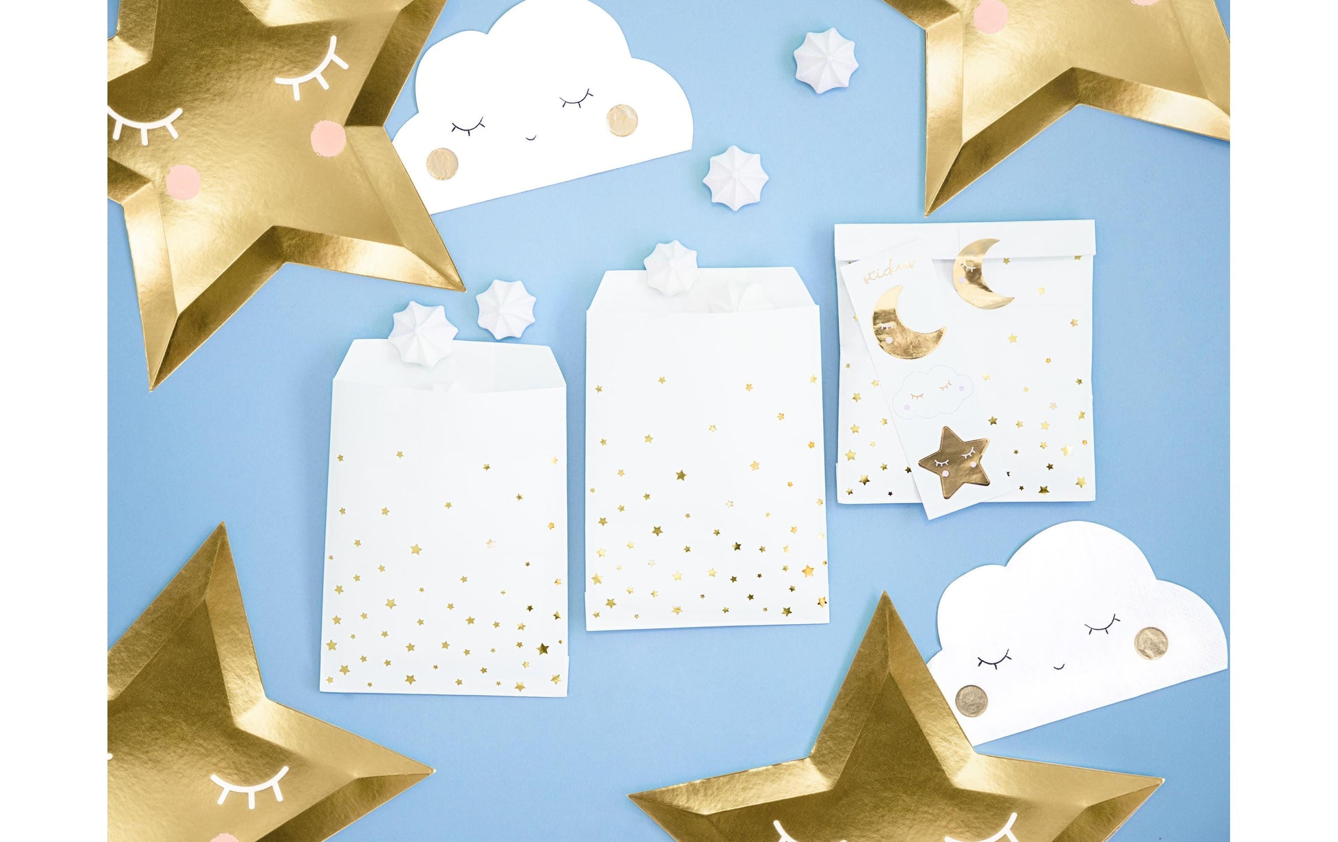 PartyDeco Servietten Wolke, Papier, 16 × 9,5 cm – 20 Stk.