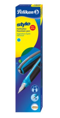 Pelikan Style P57 – Füllfederhalter – M – Schwarz/Blau – Edelstahl