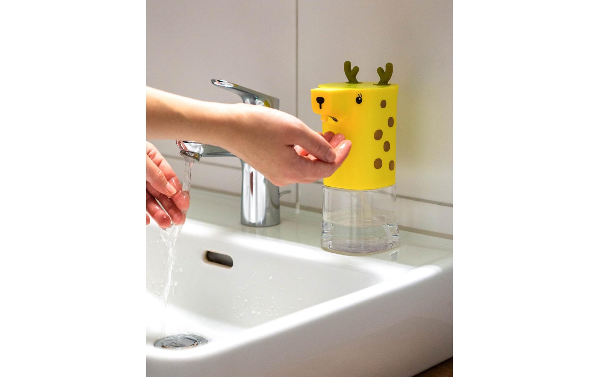 Esmée Automatischer Seifenspender – Tisch, 350 ml, Gelb, Kunststoff