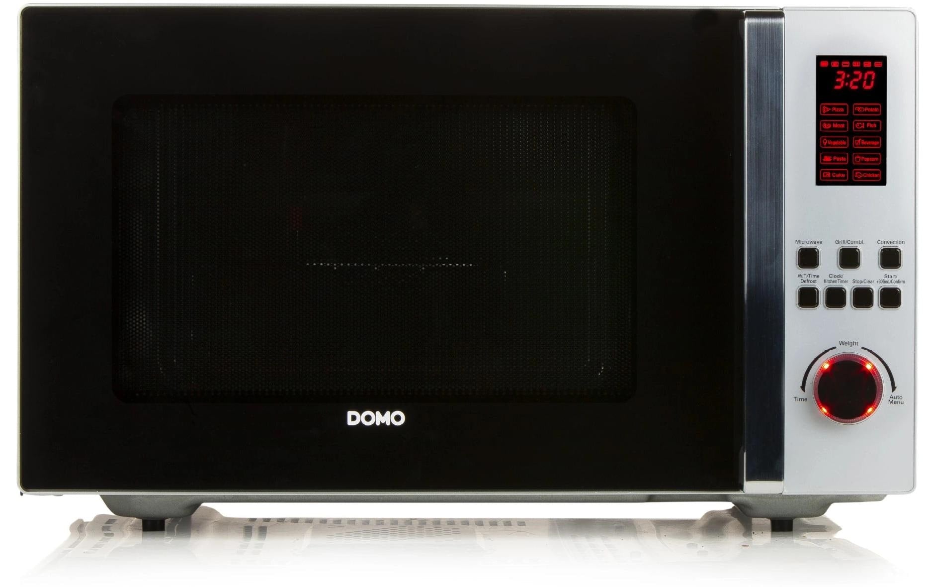 Domo Kombi-Mikrowelle DO24201C – 42 l, Grill & Heissluft, 1000 W – Schwarz/Grau