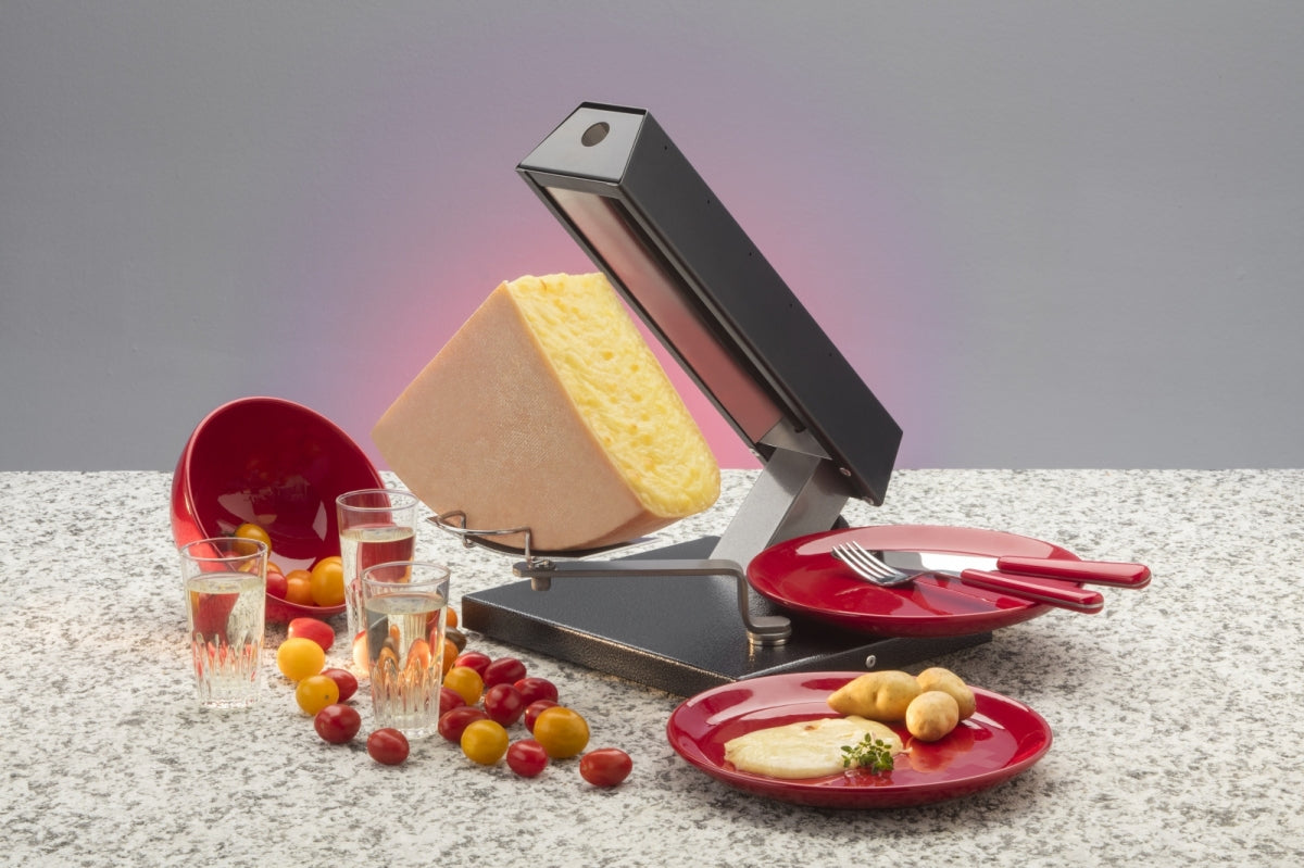 TTM Raclette-Gerät Party – 600 W, Plattengrösse 24 × 26 cm, schwenkbar – schwarz