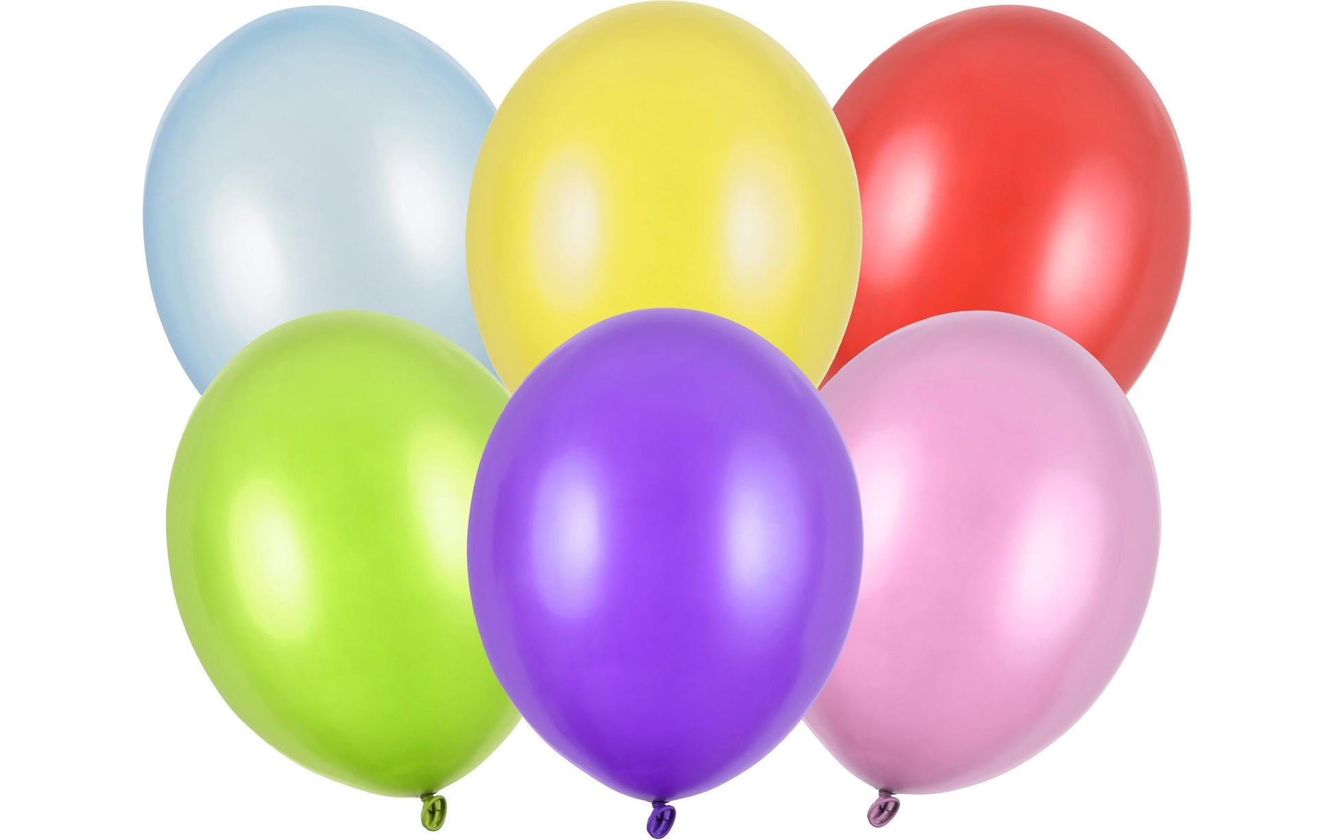 PartyDeco Luftballons – mehrfarbig Metallic – Ø 30 cm – Latex – 10 Stk