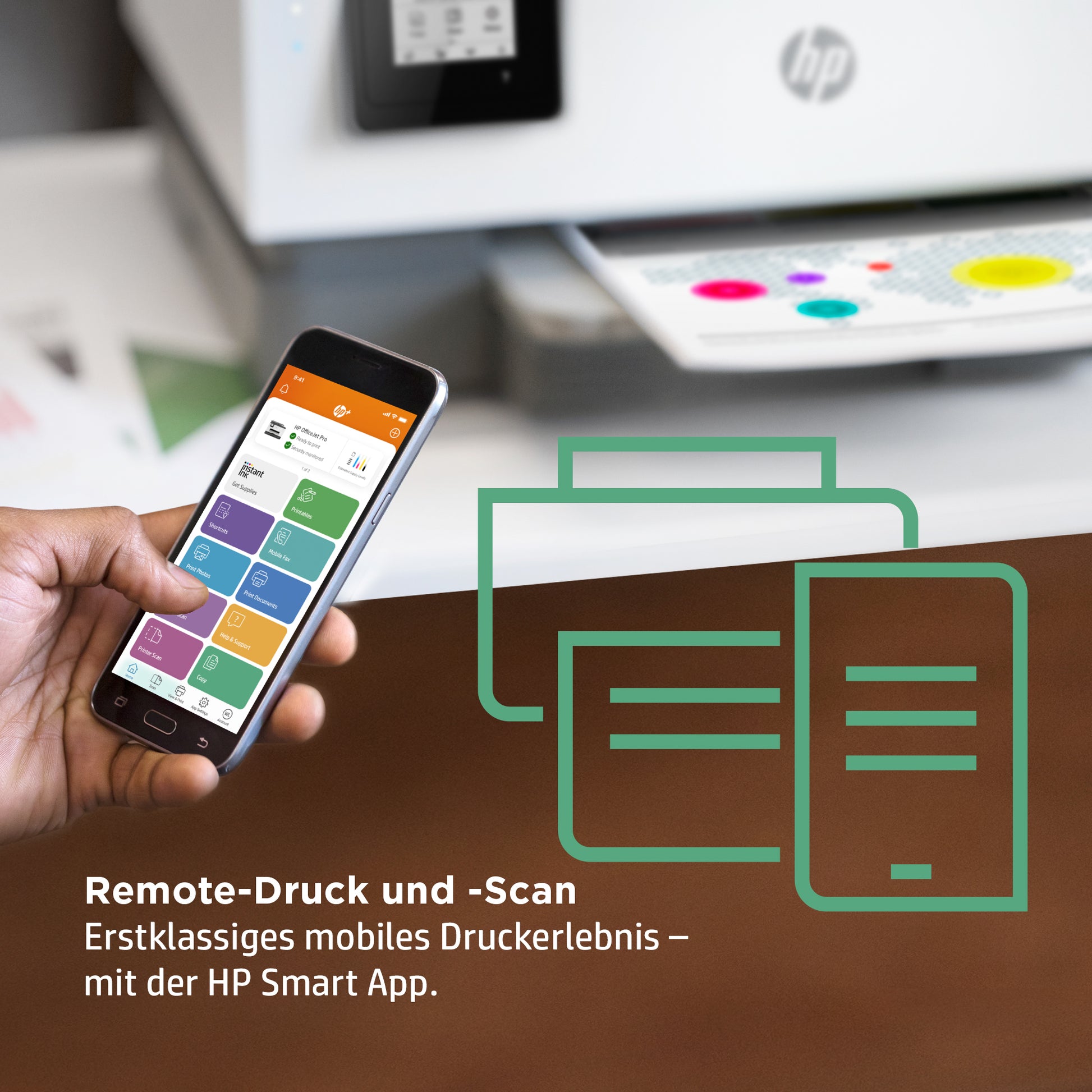 HP OfficeJet 8014e – Farbtintenstrahl-Multifunktionsdrucker, A4, 3-in-1, Duplex, ADF, WLAN, AirPrint, Mopria