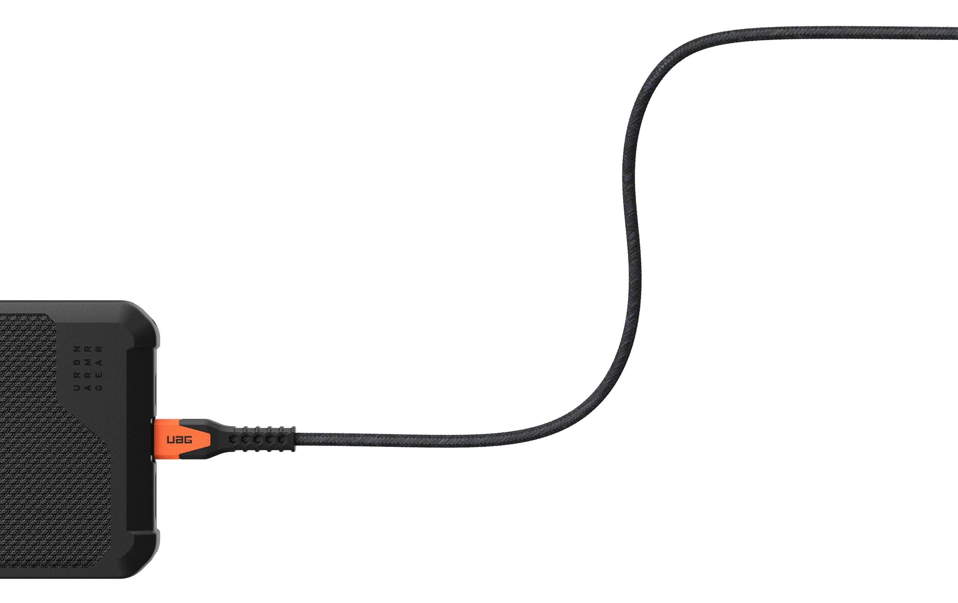Urban Armor Gear UAG 016 USB-C auf Lightning Kabel, 1,5 m, Schwarz, Orange, geflochten (Nylon), MFi zertifiziert