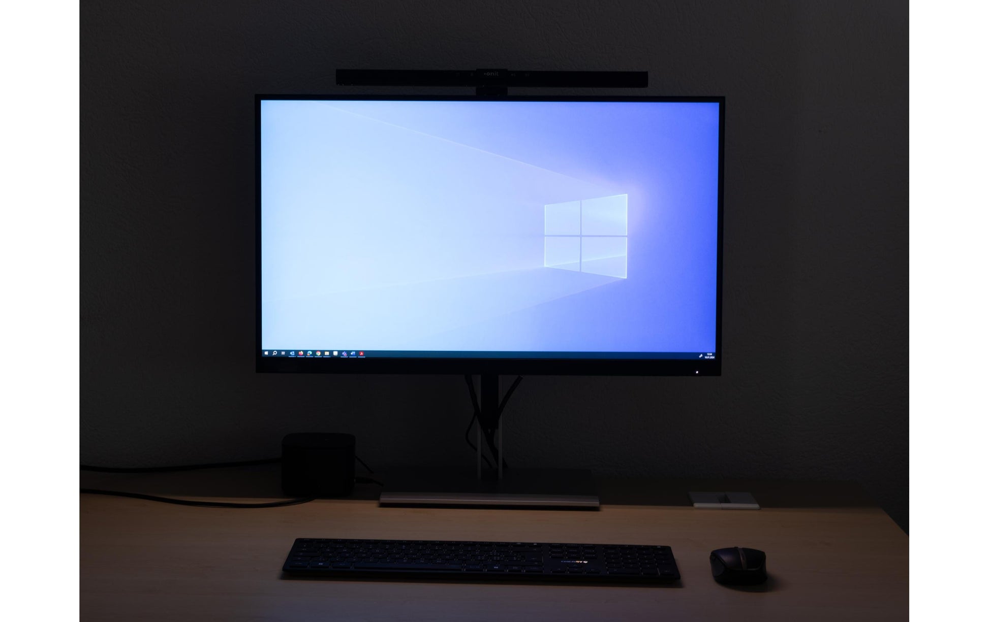ONIT Monitor-Lichtleiste F01700 – 300 lm, 2800–6500 K (einstellbar), 10 Stufen, USB – Schwarz