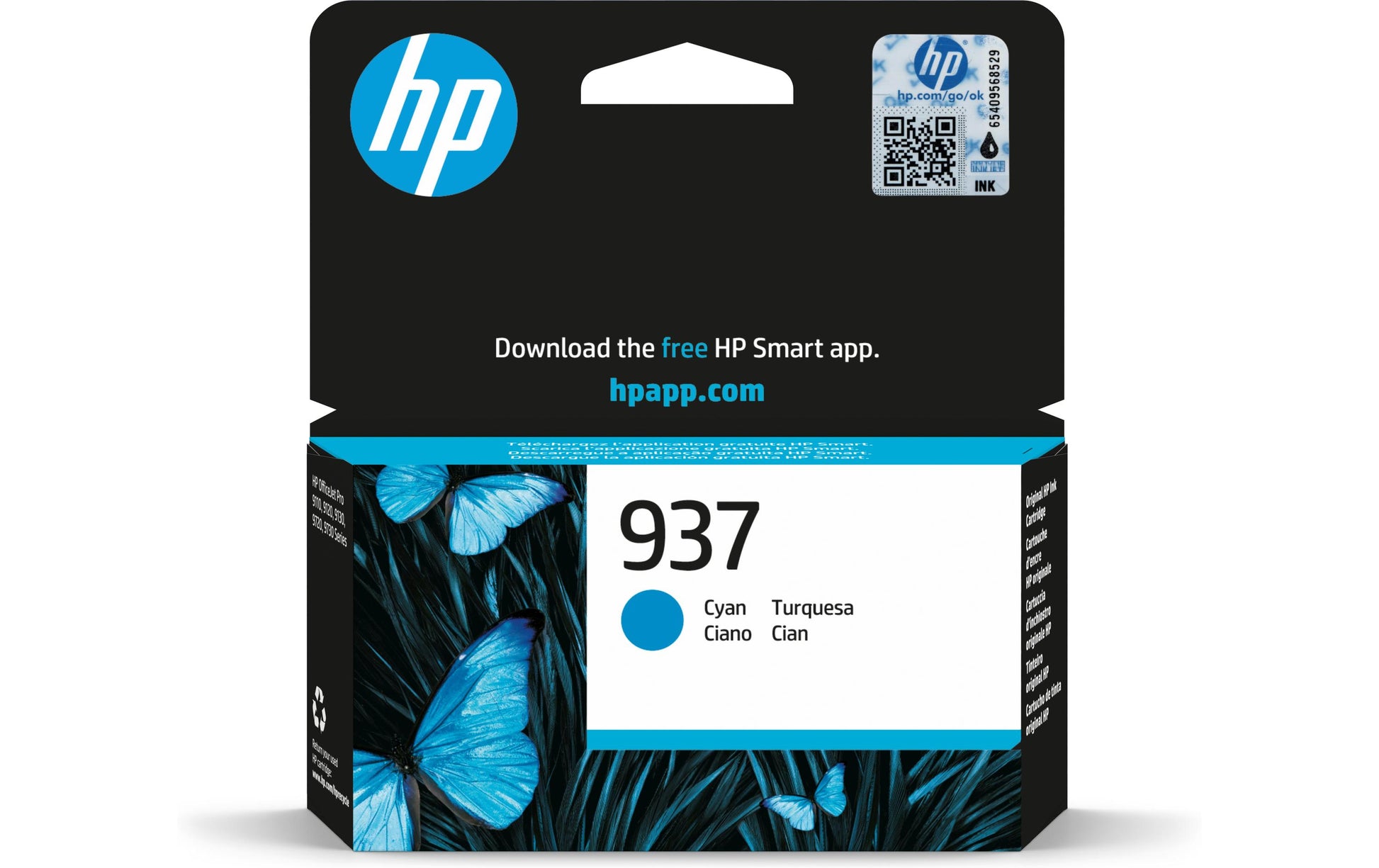 HP Tintenpatrone 937, cyan – für Tintenstrahldrucker und Multifunktionsgeräte