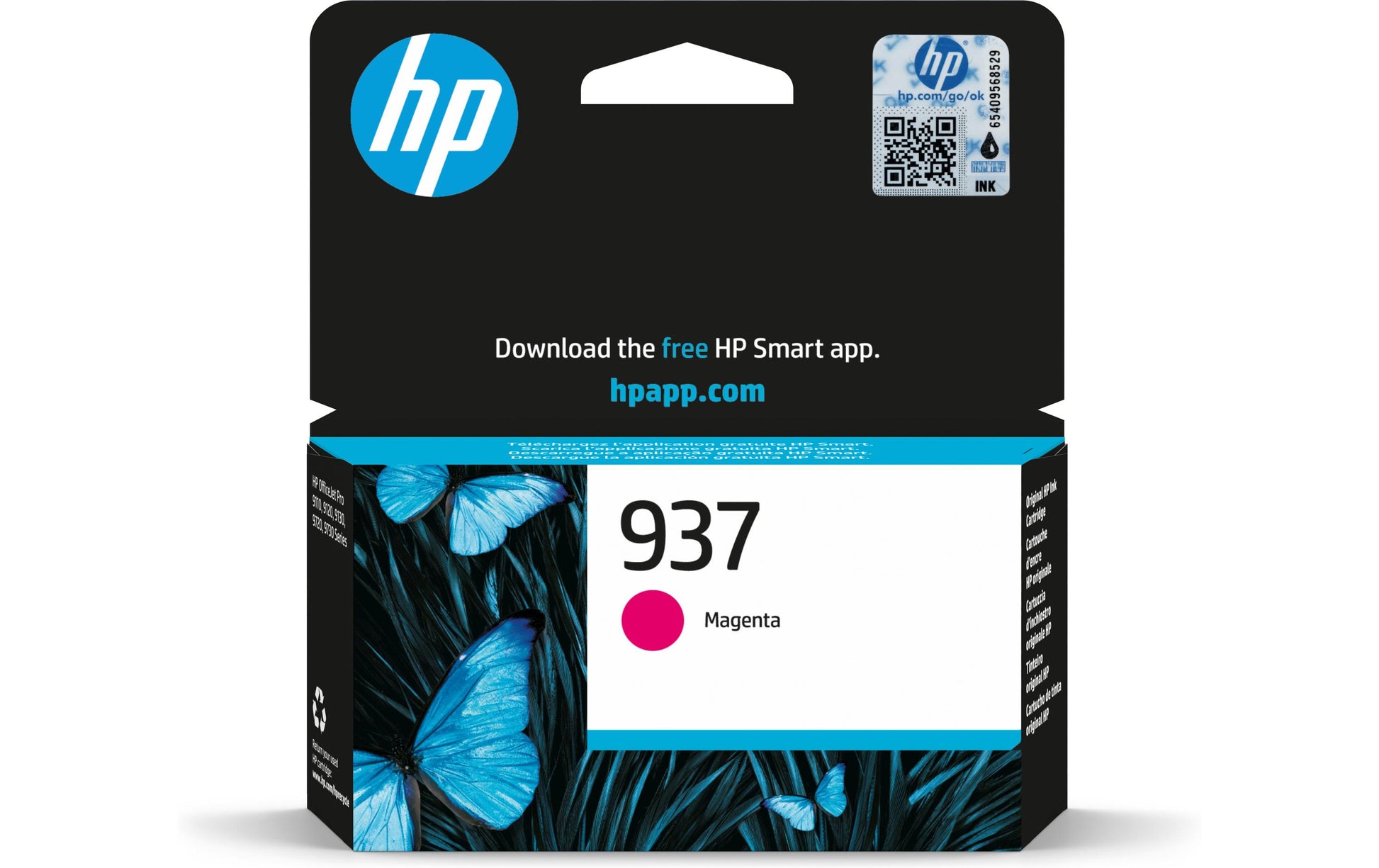 HP 937 Magenta Tintenpatrone (Original) – 800 Seiten – für OfficeJet Pro 9120/9125/9130…