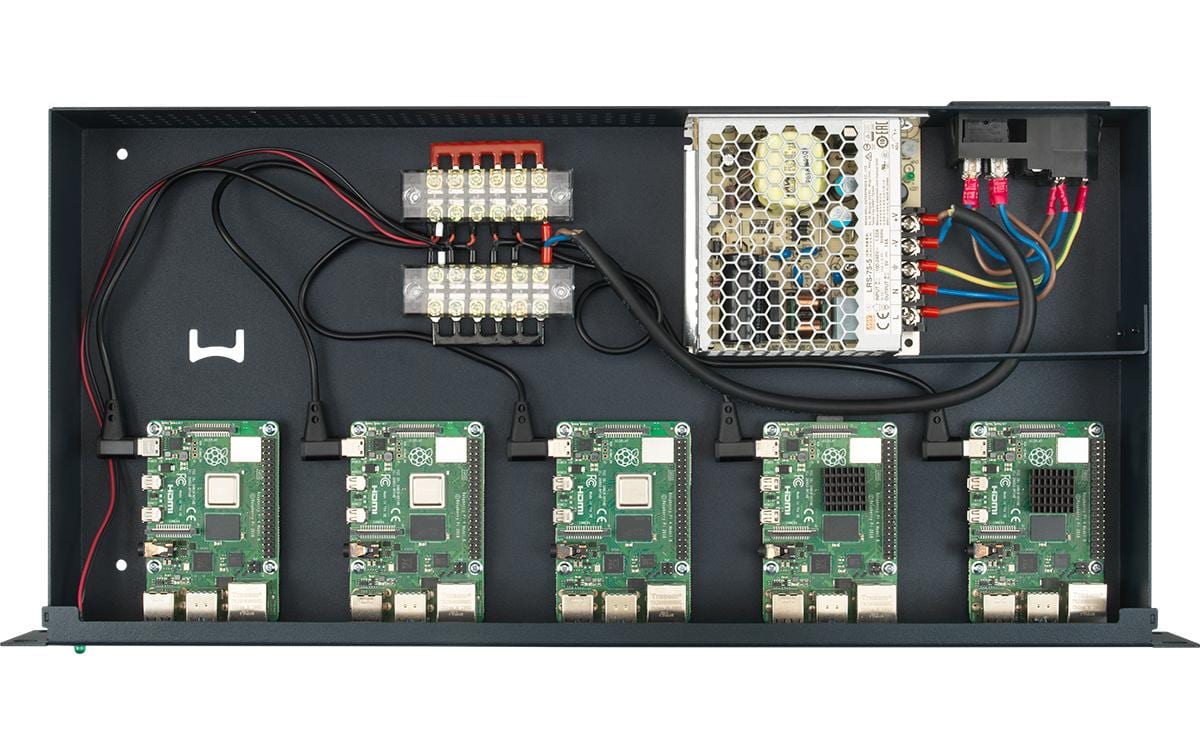 Rackmount.IT RM-PI-T1 – Montagehalterung – für Raspberry Pi 4, 1U, Schwarz