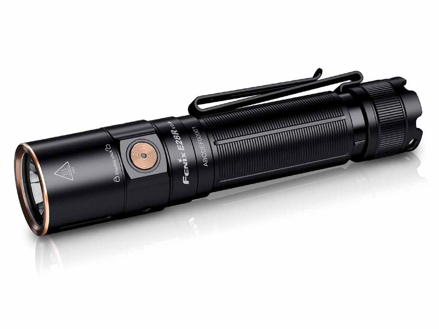 Fenix Taschenlampe E28R V2.0 – 1700 lm, 273 m, IP68, USB, 3400 mAh Akku, 7 Modi – Schwarz
