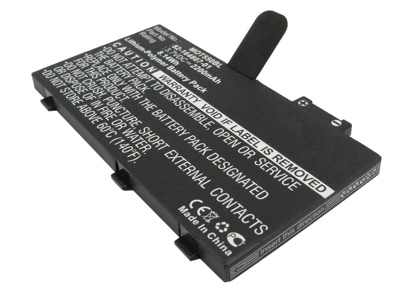 CoreParts Akku, 2'200 mAh, 3,7 V, Li-Pol, für Motorola ES85/ES85XX, MC36, TC55 und andere, Schwarz