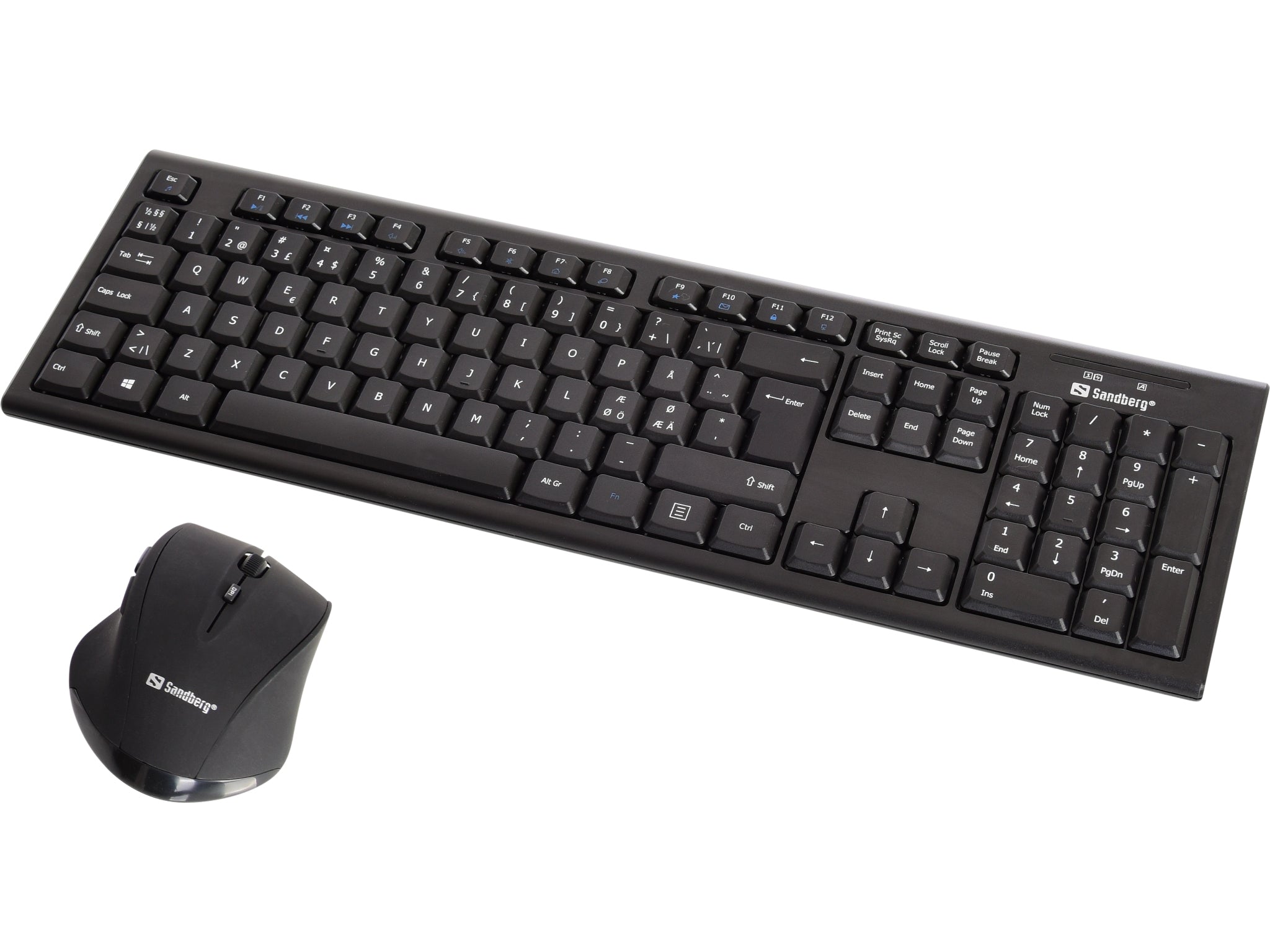 Sandberg Wireless Office Desktop Set – Tastatur, kabellos, Schwarz