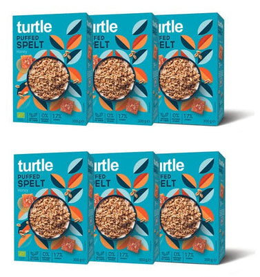 turtle Cerealien Gepuffter Dinkel Honig – Bio, laktosefrei – 300 g