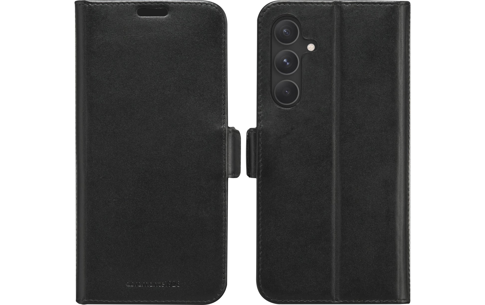 dbramante1928 Copenhagen Wallethülle – für Samsung Galaxy S24+, mit Ständer, 3 Kartenfächer, Leder, schwarz