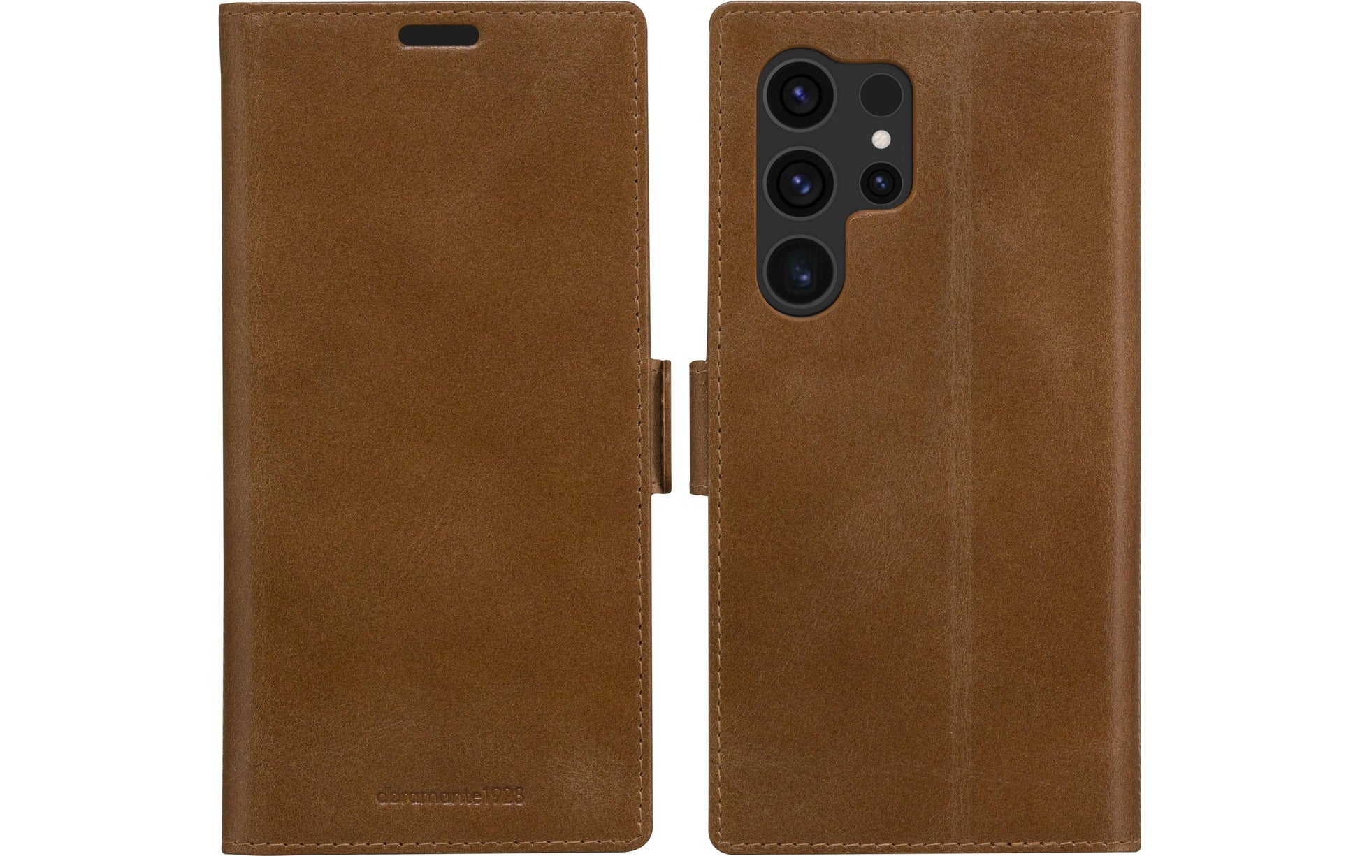 dbramante1928 Copenhagen Wallethülle – für Samsung Galaxy S24 Ultra, Leder, Beige, Magnetverschluss
