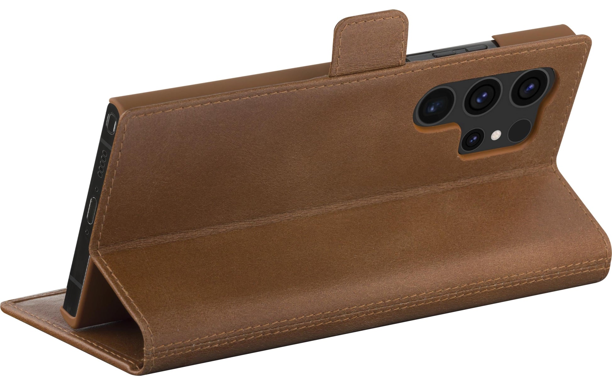 dbramante1928 Copenhagen Wallethülle – für Samsung Galaxy S24 Ultra, Leder, Beige, Magnetverschluss