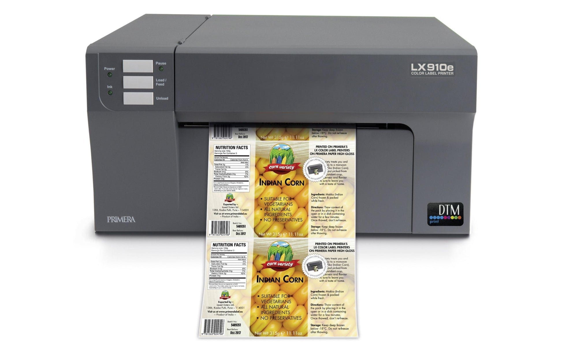PRIMERA LX910e – Farb-Etikettendrucker (Tintenstrahl), 4'800×1200 dpi, 114 mm/s, USB
