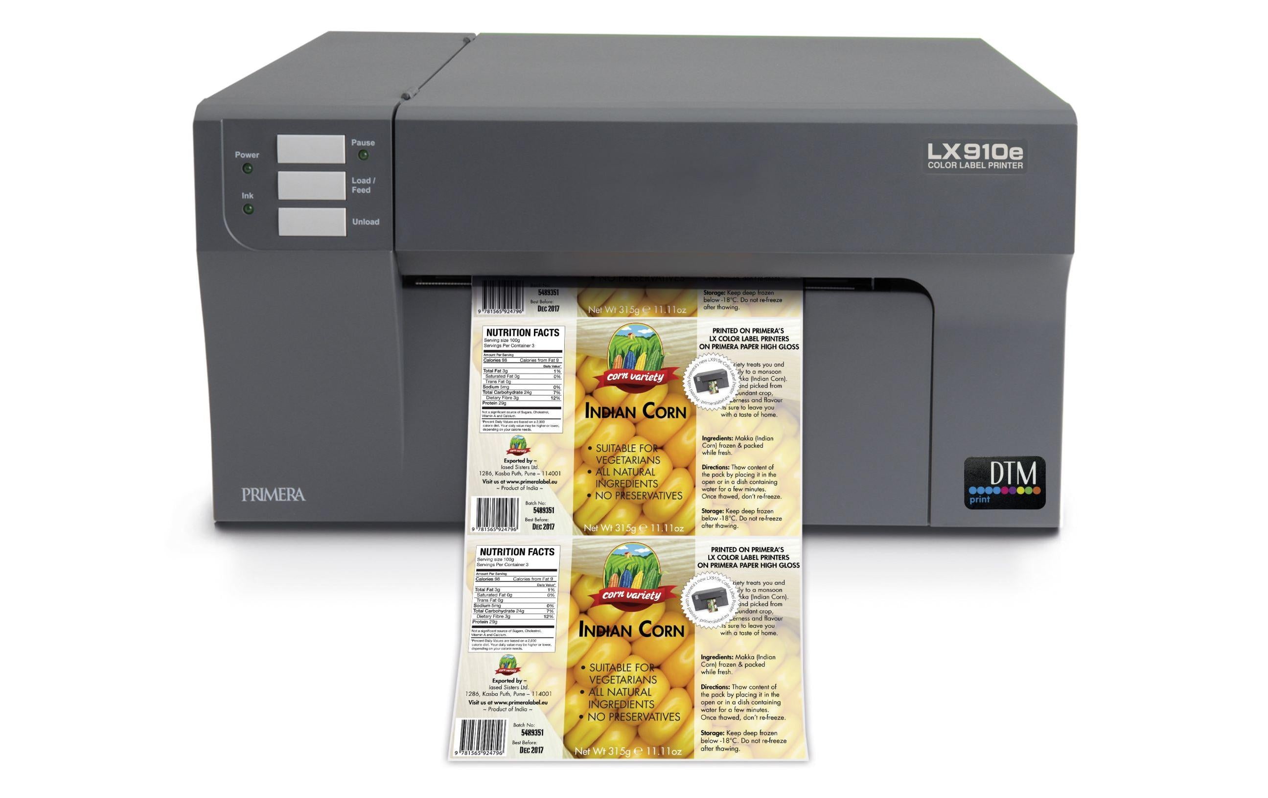 PRIMERA LX910e – Farb-Etikettendrucker (Tintenstrahl), 4'800×1200 dpi, 114 mm/s, USB