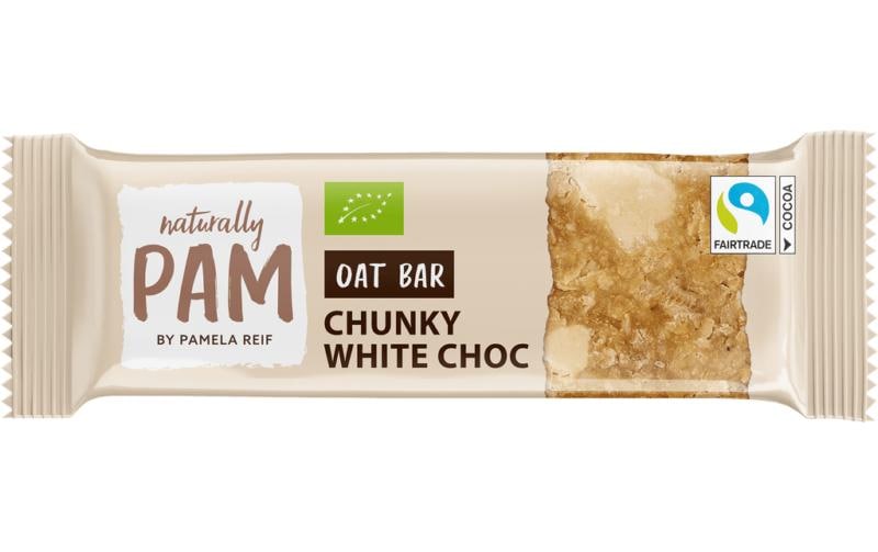 Naturally Pam Bio Hafer Riegel – Weisse Schokolade, Bio, Vegan – 12 × 40 g