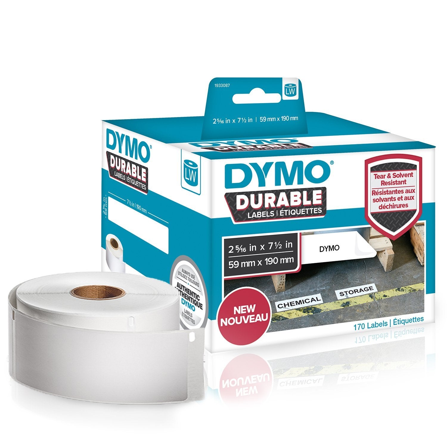 DYMO Druckeretiketten LabelWriter, 59 mm × 190 mm, permanent, für LabelWriter 4XL und LabelWriter 450 Serie