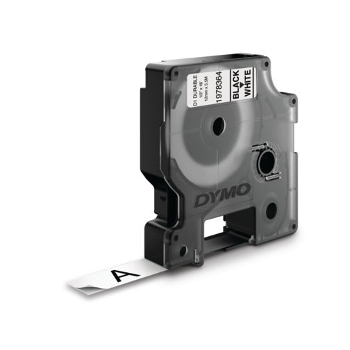 DYMO Schriftband – 12 mm × 5,5 m, weiss, schwarz – für LabelManager 160, 210D, 220 und andere
