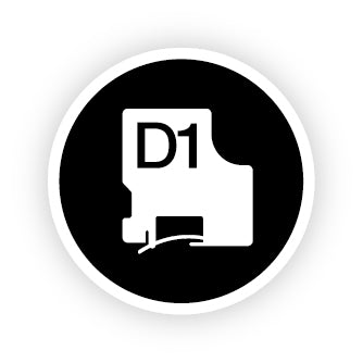 DYMO Schriftband – 12 mm × 7 m, grün, schwarz – für DYMO LabelPoint 200, 250, 300, usw. – D1