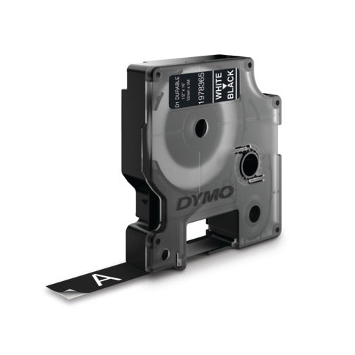 DYMO Schriftband – 12 mm × 3 m, schwarz, weiss – für LabelManager: 160, 210D, 220 und andere